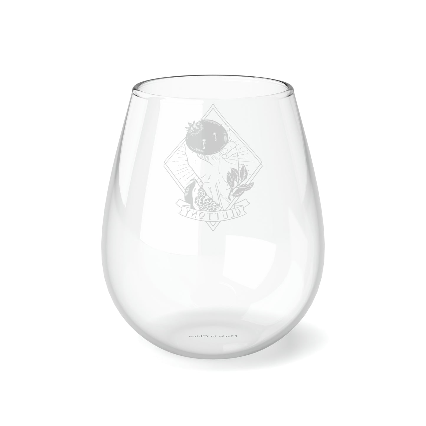Gluttony Stemless Wine Glass, 11.75oz