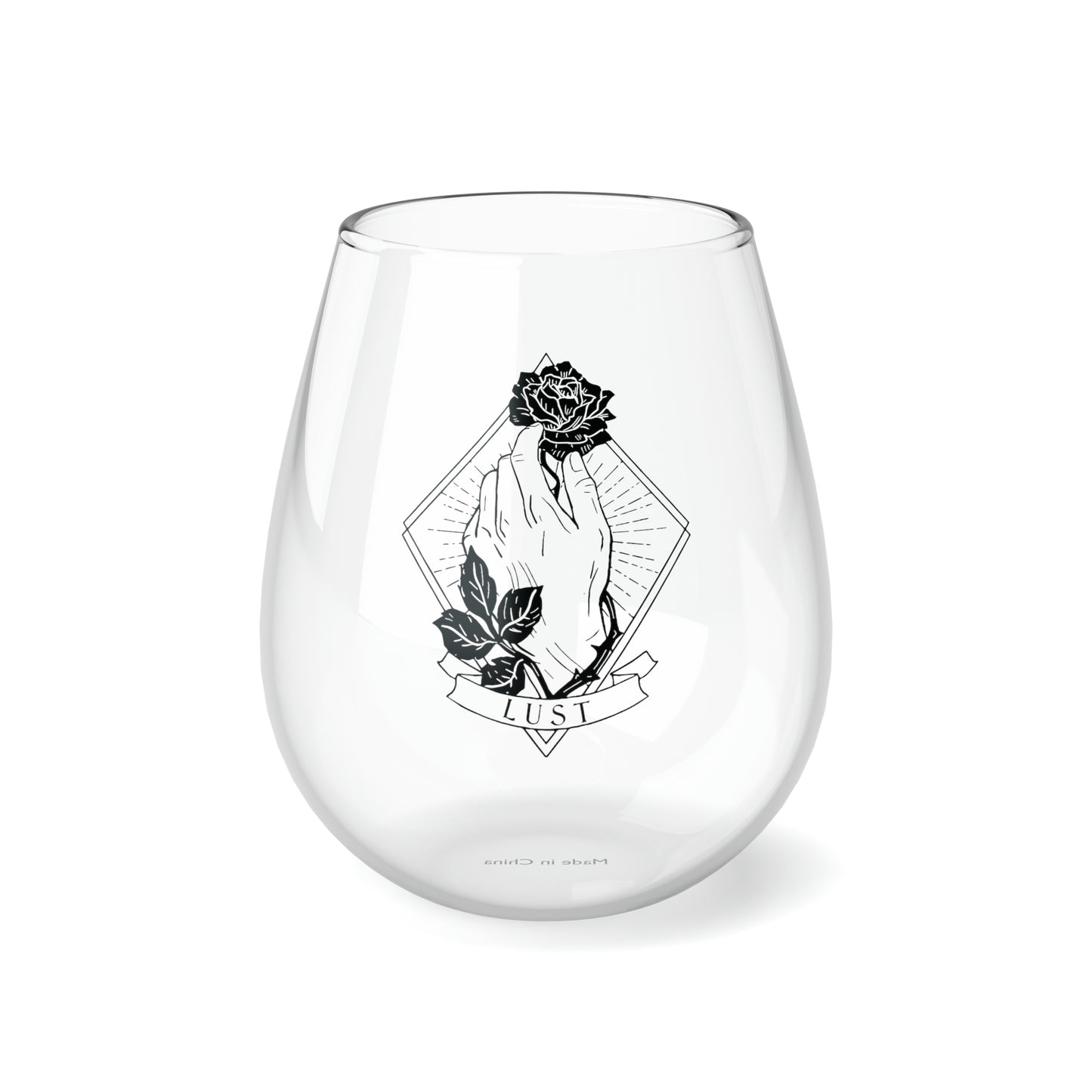 Lust Stemless Wine Glass, 11.75oz