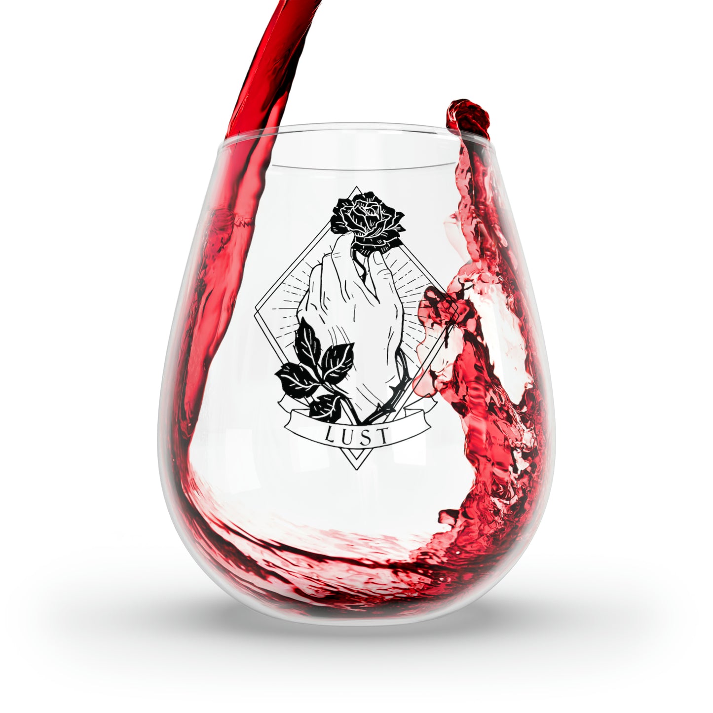 Lust Stemless Wine Glass, 11.75oz