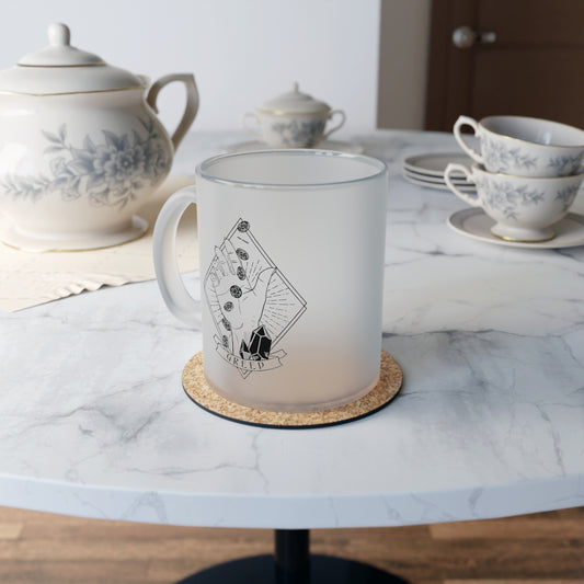 Greed Frosted Glass Mug